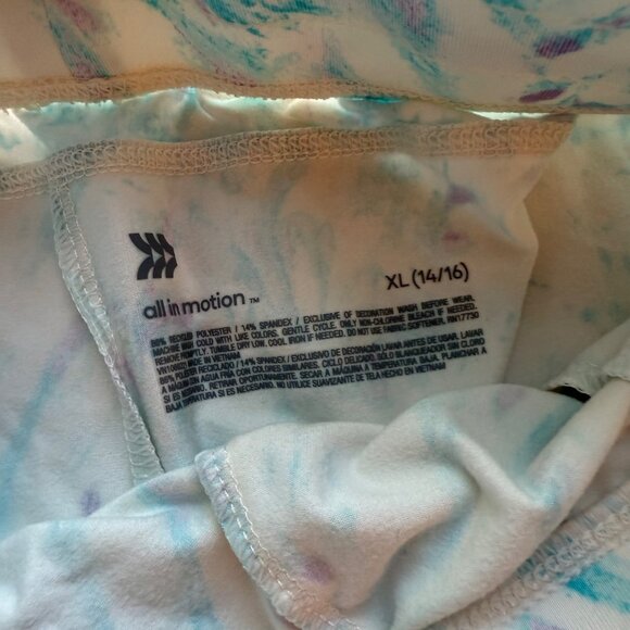 All In Motion Girls Lightweight Drawstring Athletic Shorts Tie-Dye size XL (14/1 - Picture 4 of 5
